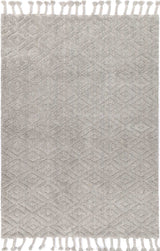 Grey hand tufted wool blend floor rug 240x330cm
