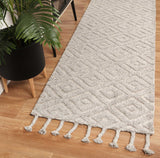 Grey hand tufted wool blend floor rug 240x330cm