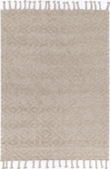 Grey hand tufted wool blend floor rug 240x330cm