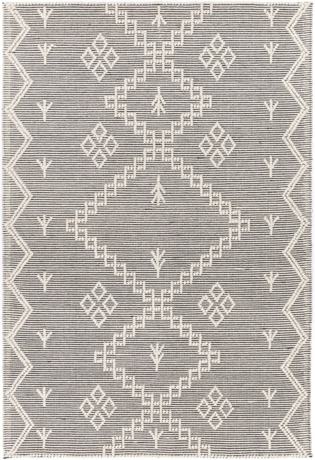 Cream hand tufted wool blend floor rug 240x330cm