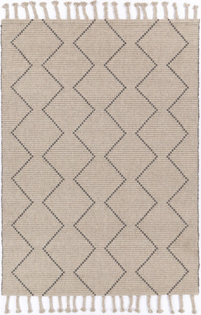 Hand Tufted Wool Blend Tribal Floor Rug, Ash 300x400cm