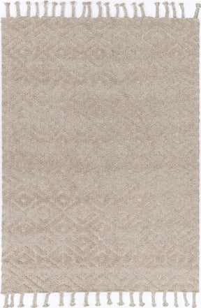 Hand Tufted Wool Blend Tribal Floor Rug, Ash 300x400cm