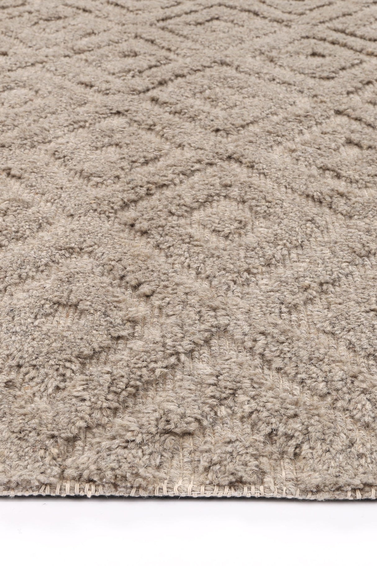 Hand Tufted Wool Blend Tribal Floor Rug, Ash 300x400cm