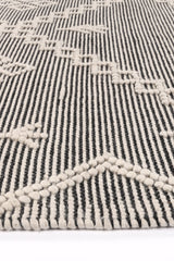 Hand Tufted Wool Blend Tribal Floor Rug, Cream 300x400cm
