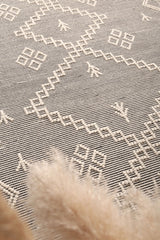 Hand Tufted Wool Blend Tribal Floor Rug, Cream 300x400cm