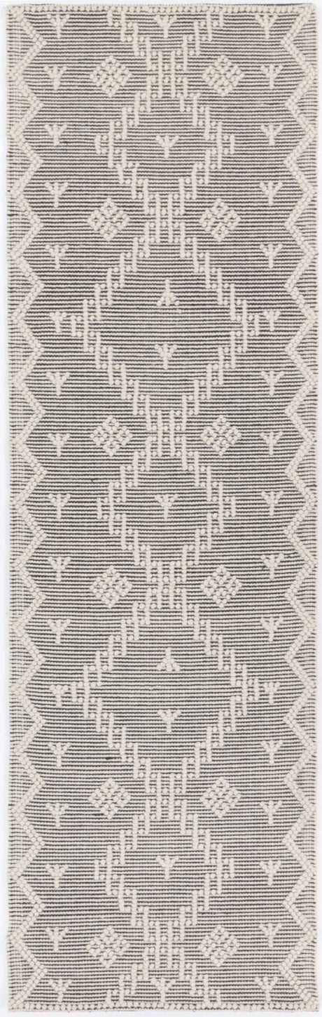 Hand Tufted Wool Blend Tribal Floor Rug, Cream 300x400cm