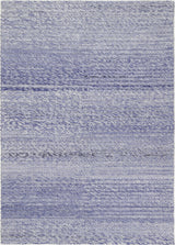 Tribal textured wool blend floor rug in blue, 160x230cm