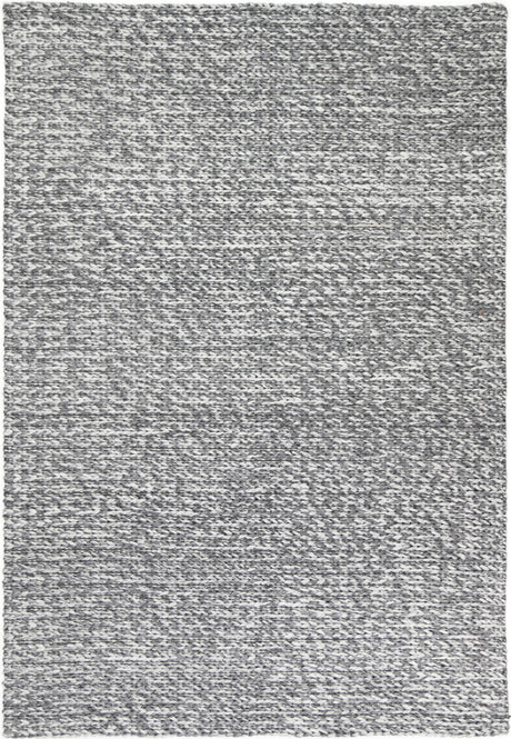 Tribal textured wool blend floor rug in charcoal, 160x230cm