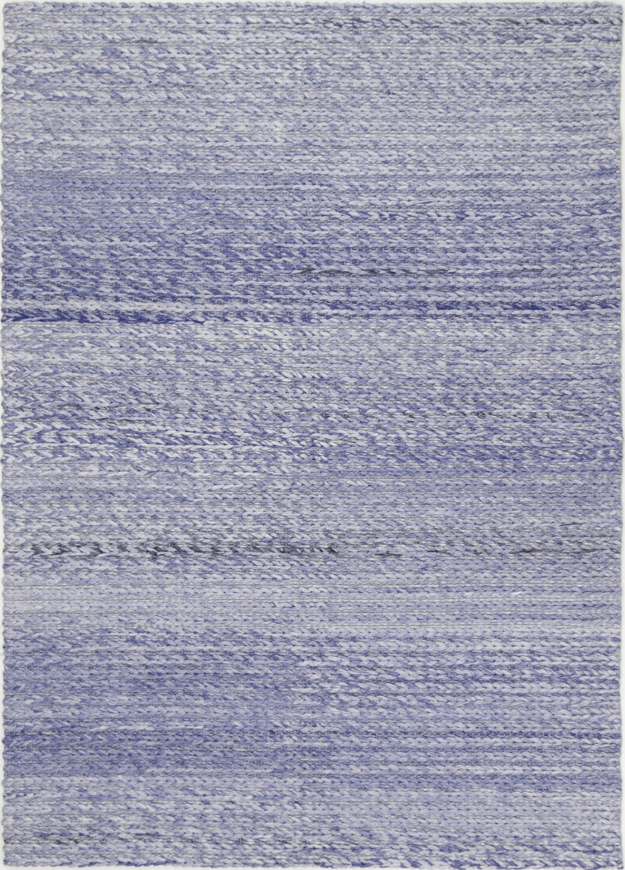 Tribal textured wool blend floor rug in blue, 200x290cm