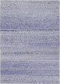 Tribal textured wool blend floor rug in blue, 200x290cm