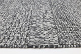 Textured wool blend floor rug in charcoal, 200 x 290 cm