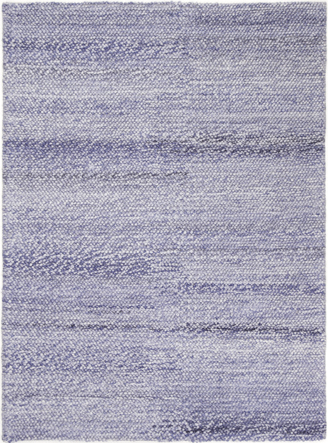 Textured wool blend floor rug in blue, 200 x 290 cm