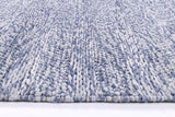Textured wool blend floor rug in blue, 200 x 290 cm