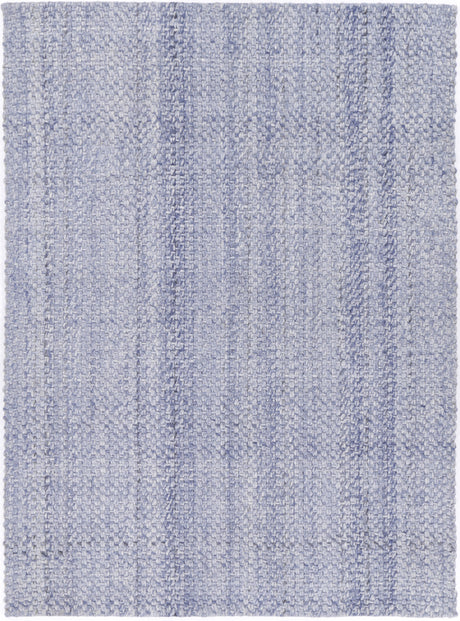 Blue textured wool blend floor rug 240x330cm