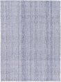 Blue textured wool blend floor rug 240x330cm