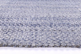 Blue textured wool blend floor rug 240x330cm
