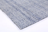 Blue textured wool blend floor rug 240x330cm