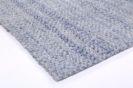 Blue textured wool blend floor rug 240x330cm