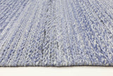 Blue textured wool blend floor rug 240x330cm