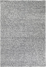 Charcoal textured wool blend floor rug 240x330cm