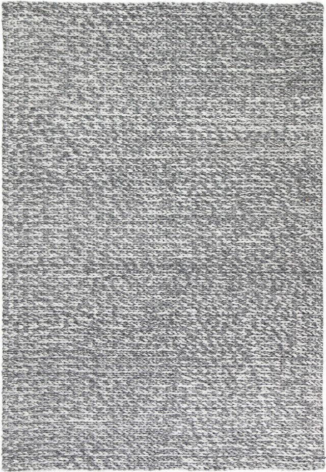 Charcoal textured wool blend floor rug 240x330cm