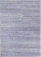 Blue textured wool blend floor rug 240x330cm