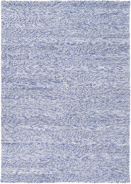 Textured Wool Blend Floor Rug, Blue 240x330cm