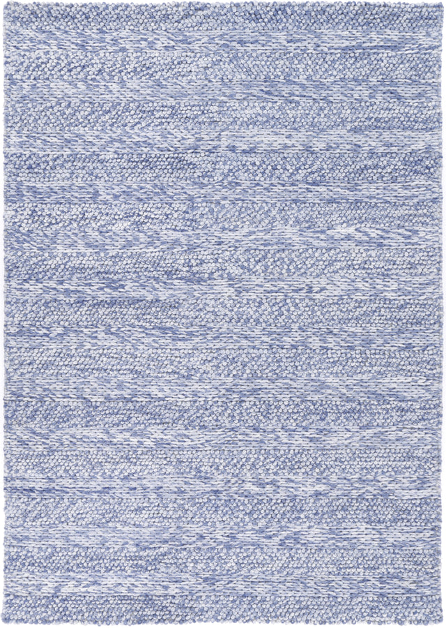 Textured Wool Blend Floor Rug, Blue 240x330cm
