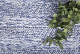 Textured Wool Blend Floor Rug, Blue 240x330cm - view 2