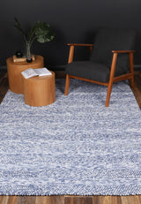 Textured Wool Blend Floor Rug, Blue 240x330cm - view 4