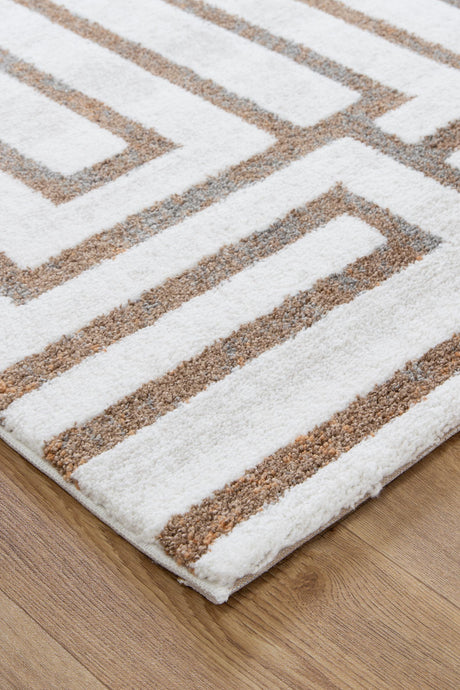 Plush woven polyester floor rug, 200x290cm