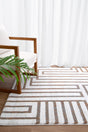 Plush woven polyester floor rug 80x300cm
