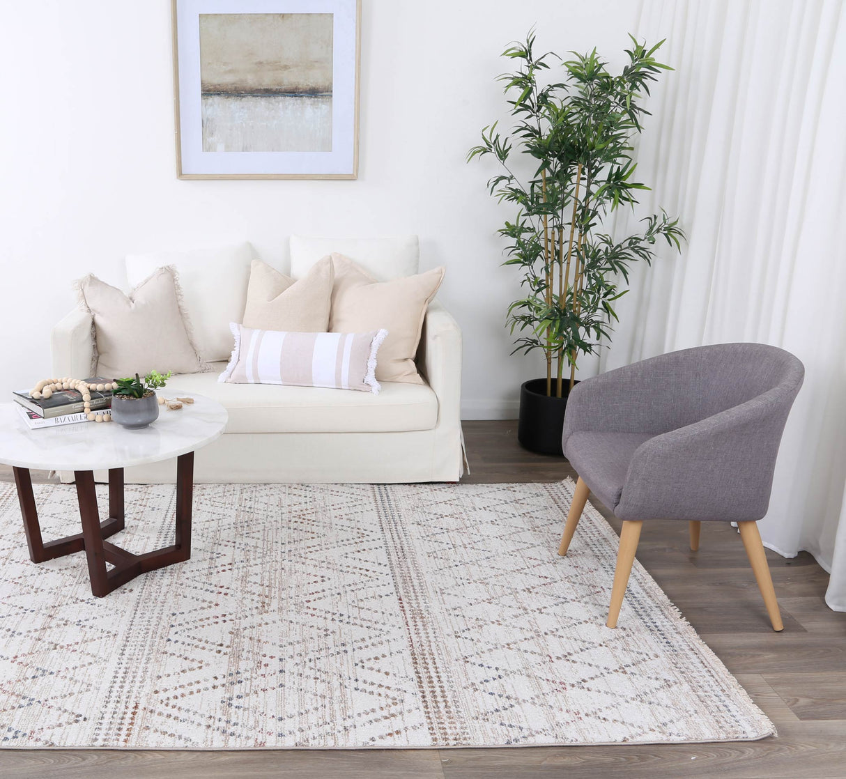 Contemporary abstract synthetic floor rug 120 x 170cm view 2