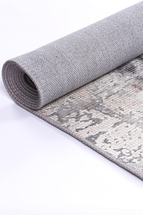 Distressed Vintage Floor Rug Ash Ivory 240 x 330cm, view 5