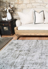 Distressed Vintage Floor Rug, Ivory 280x380cm