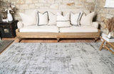 Distressed Vintage Floor Rug, Ivory 280x380cm