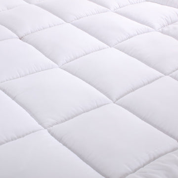 Luxury Bamboo Cotton Fitted Mattress Topper — King Single, Box Cassette — Allure Home Collections