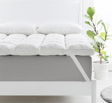Duck Feather and Down Mattress Topper — 1800GSM King Single — Allure Home Collections