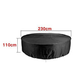 Round Outdoor Table Cover, Black 230cm