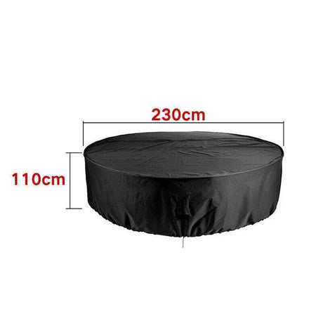 Round Outdoor Table Cover, Black 230cm