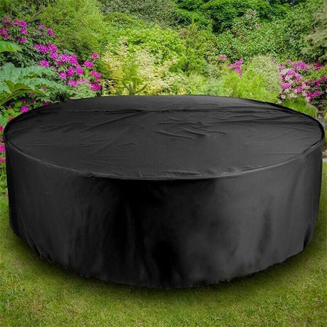 Round Outdoor Table Cover, Black 230cm