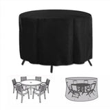 Round Outdoor Table Cover, Black 230cm