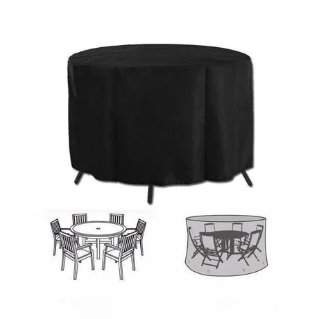 Round Outdoor Table Cover, Black 230cm