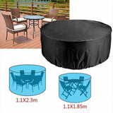 Round Outdoor Table Cover, Black 230cm
