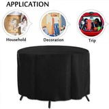 Round Outdoor Table Cover, Black 230cm