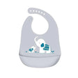 Silicone feeding bib with pocket in elephant design