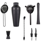 700 mL black cocktail shaker from the eight piece bar tool set