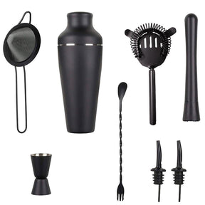 700 mL black cocktail shaker from the eight piece bar tool set