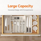 Brixham Telescopic Cutlery Storage Tray, White
