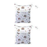 Waterproof nappy and wet bags with heart print, 2 piece